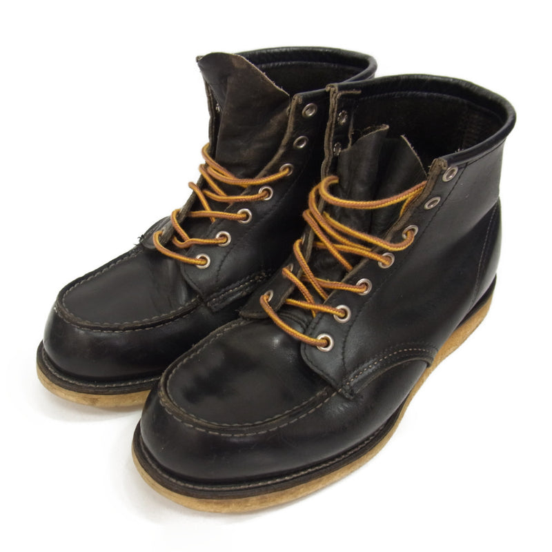 RED WING レッドウィング 8179 四角犬タグ 復刻 アイリッシュセッター モックトゥ ブラック系 8 1/2E【中古】