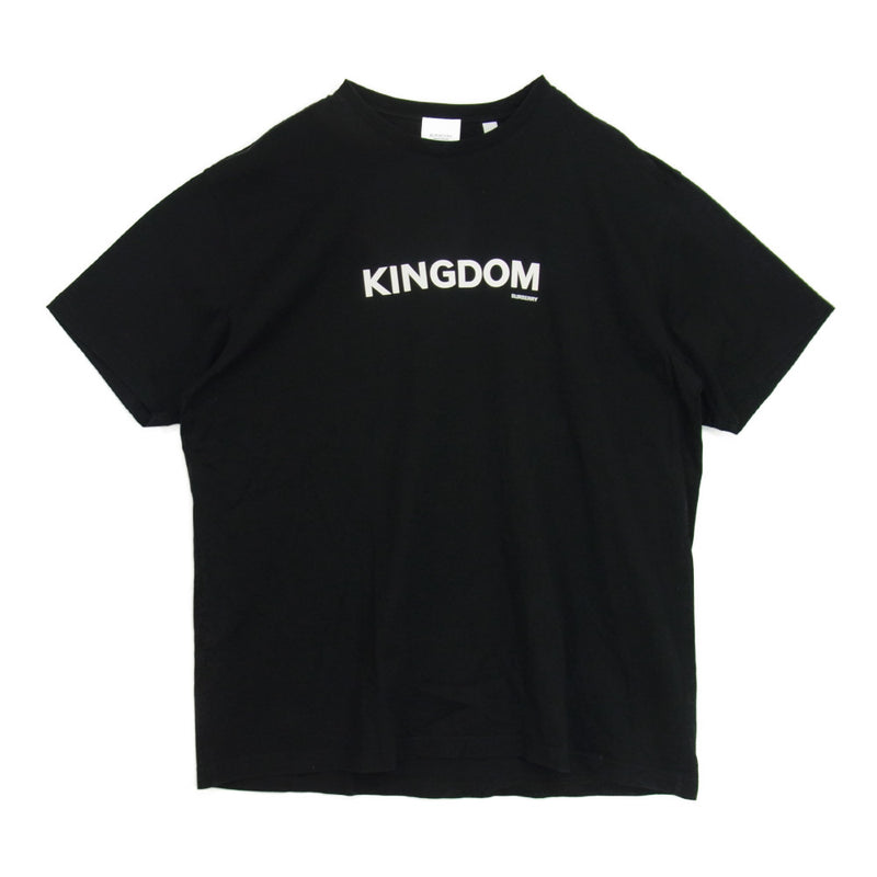 BURBERRY バーバリー 8022372 バーバリージャパンタグ KINGDOM キングダム ロゴ クルーネック 半袖 Tシャツ カットソー  ブラック ブラック系 M【中古】