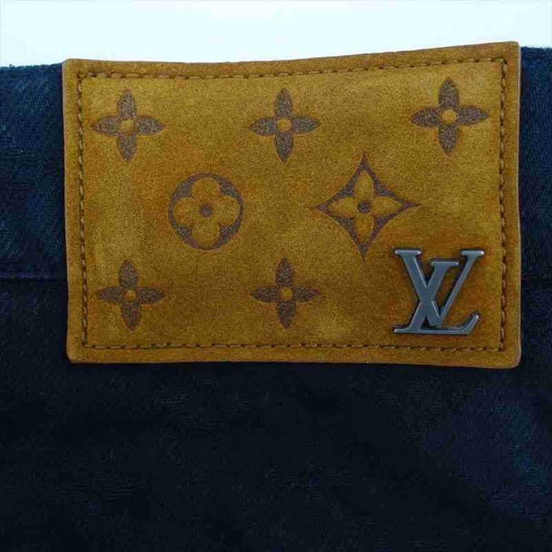 LOUIS VUITTON ルイ・ヴィトン 1A9STT モノグラム タイダイ バギー デニム パンツ マルチカラー系 33【美品】【中古】