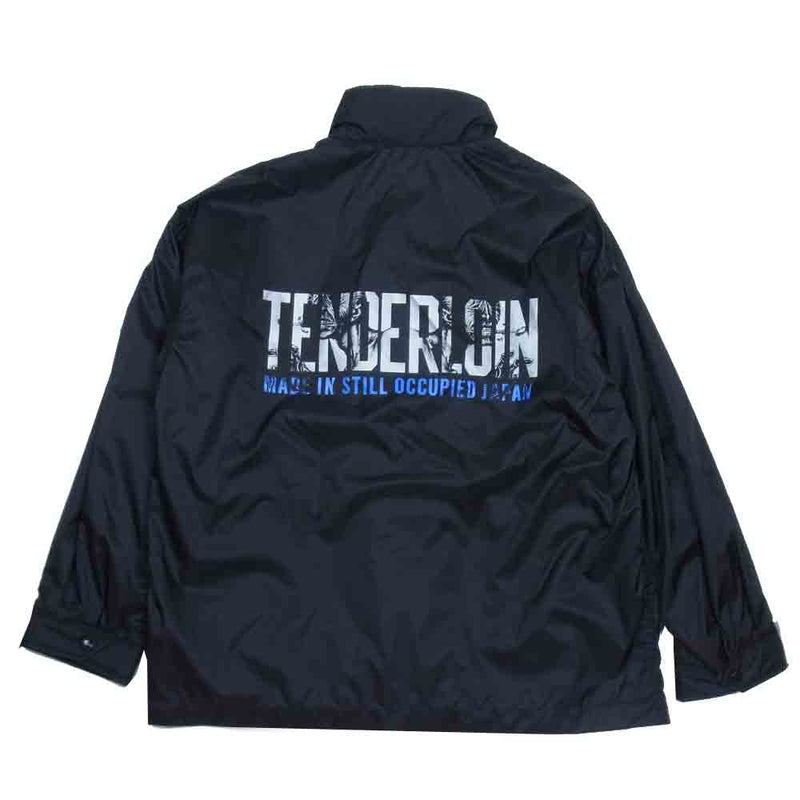 TENDERLOIN テンダーロイン COACH JKT QB グラフィック ロゴ ナイロン コーチジャケット ブラック系 L【極上美品】【中古】