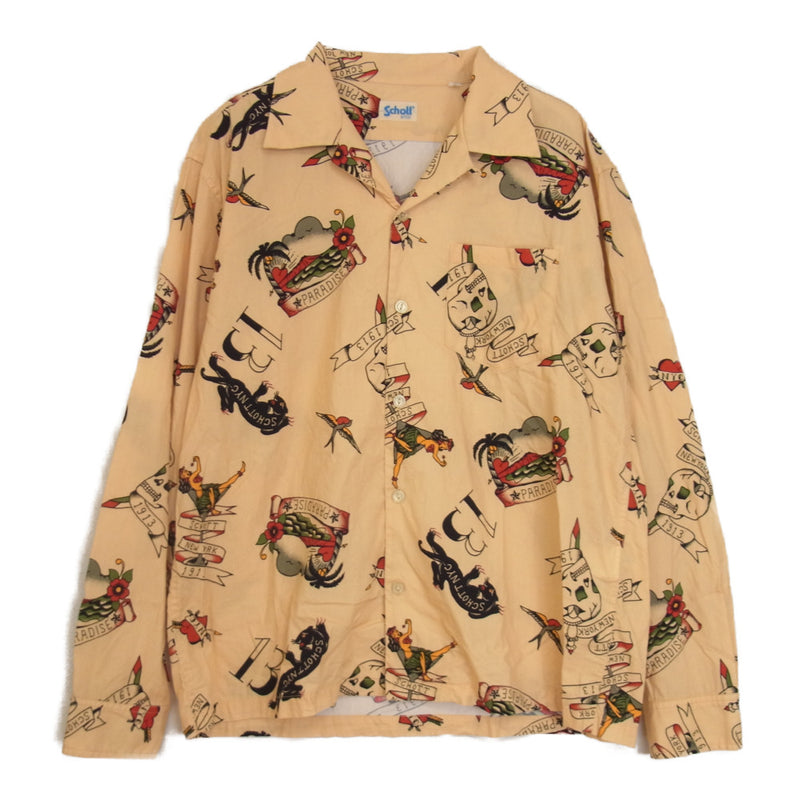 Schott HAWAIIAN LS SHIRT TATTOO-