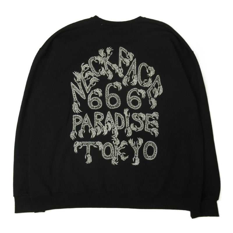 WACKO MARIA ワコマリア 21AW NECKFACE-WM-SS18 NECKFACE CREWNECK SWEAT SHIRT  ネックフェイス クルーネック スウェット ブラック系 2XL【中古】