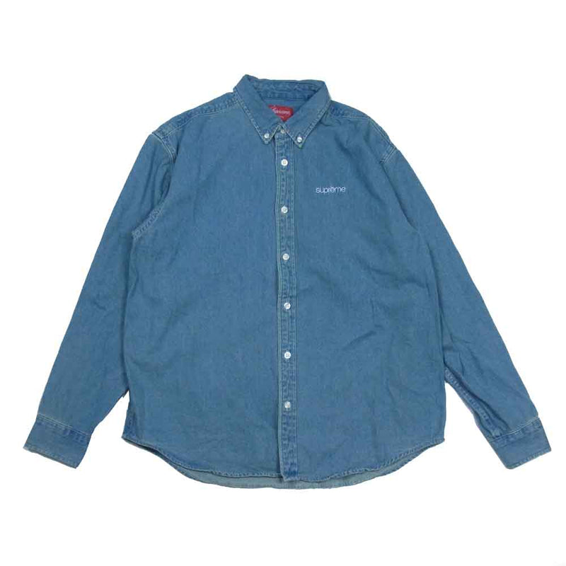 L】Supreme Washed Twill Shirt Denim デニム www.krzysztofbialy.com