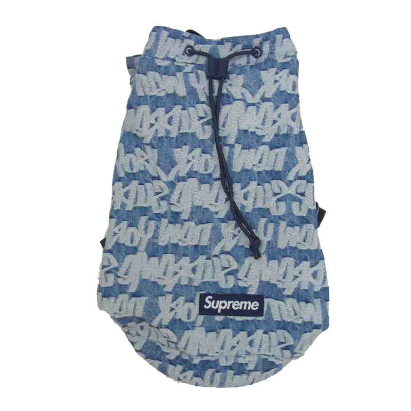 Supreme シュプリーム 22SS Fat Tip jacquar Denim Backpack ファット ティップ ジャカード デニム  バックパック リュック インディゴブルー系【新古品】【未使用】【中古】