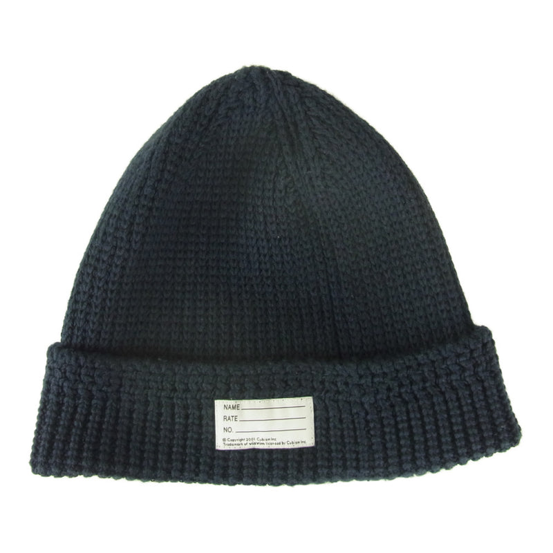 visvim（ビズビム） KNIT BEANIE COTTONネイビー\u0026ブラック