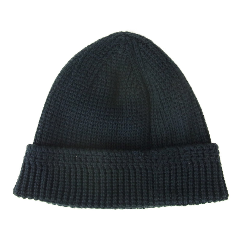 visvim（ビズビム） KNIT BEANIE COTTONネイビー&ブラック-