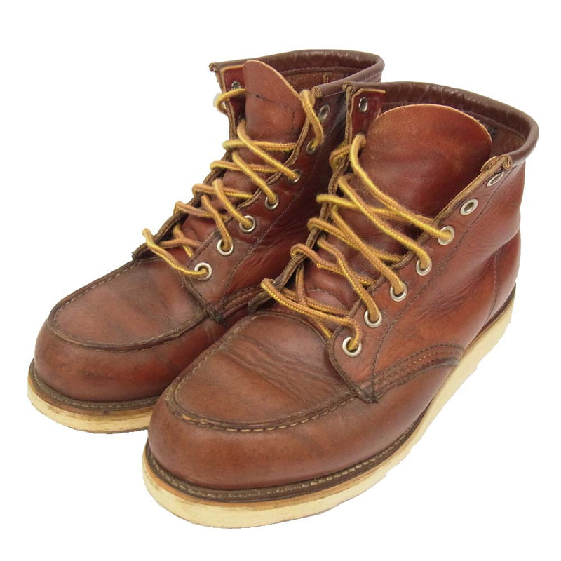 RED WING レッドウィング 875 90s 四角犬タグ アイリッシュ セッター モック トゥ ワーク ブーツ ブラウン系 6 1/2【中古】