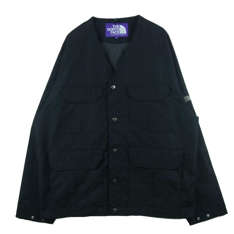 THE NORTH FACE ノースフェイス NP2205N PURPLE LABEL パープルレーベル MOUNTAIN WIND CARDIGAN  マウンテン ウィンド カーディガン ノーカラー ジャケット ブラック系 XL【中古】