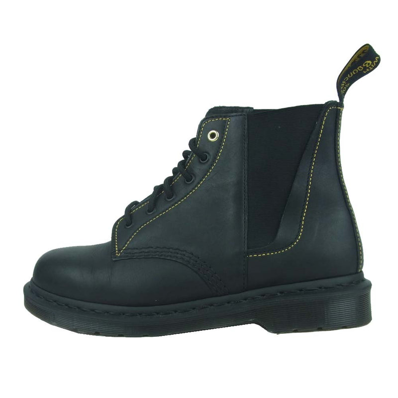 Yohji Yamamoto ヨウジヤマモト Dr.Martens ドクターマーチン 19AW AW006 HC-E04-761 6ホール サイドゴア  ブーツ ブラック系 UK9【美品】【中古】