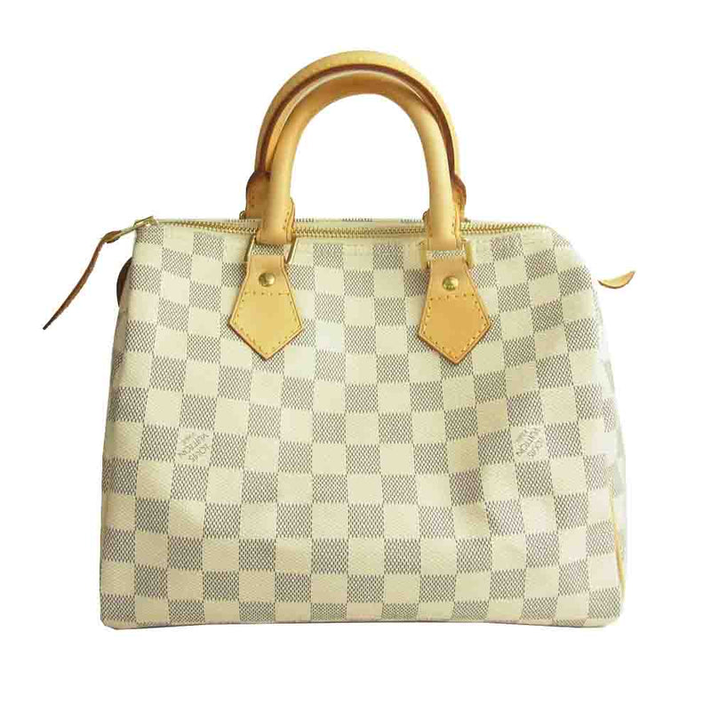 LOUIS VUITTON ルイ・ヴィトン N41534 ダミエ アズール スピーディ 25 ボストン ハンド バッグ グレー系 ホワイト系【中古】