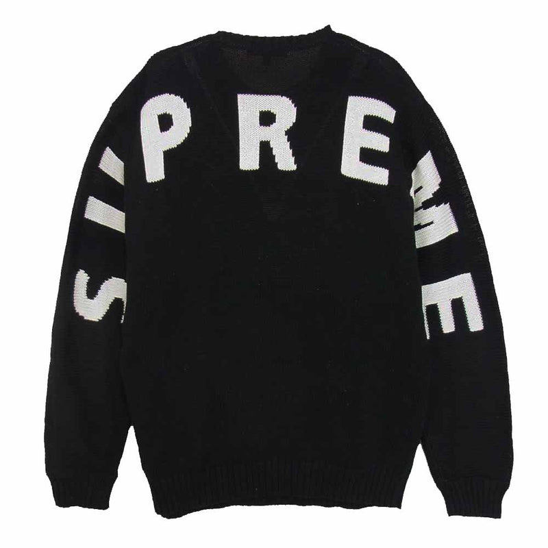 Supreme back logo Sweater Black Lサイズ