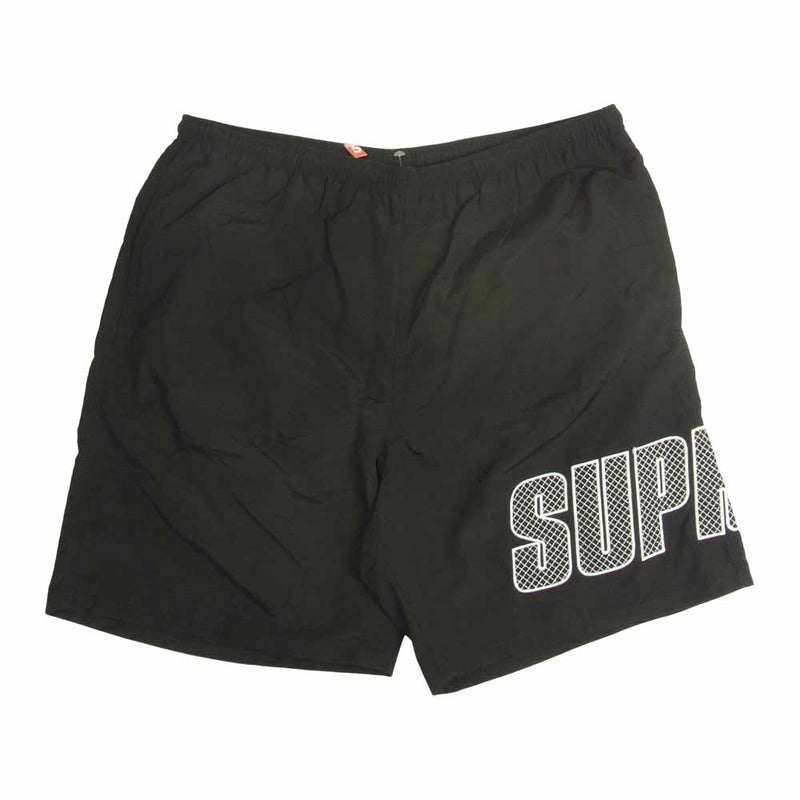 Supreme Logo Appliqu Water Short ネイビー M | angeloawards.com