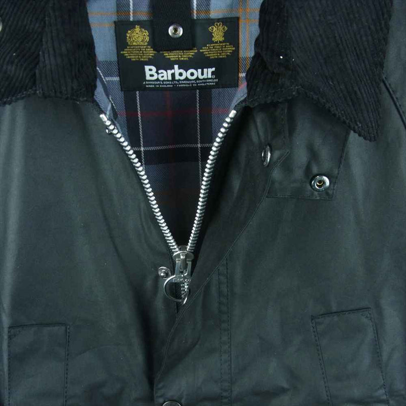 Barbour バブアー 2102051 国内正規品 SL Bedale スリムフィット ビデイル オイルド ジャケット コート イギリス製  ブラック系 36【美品】【中古】