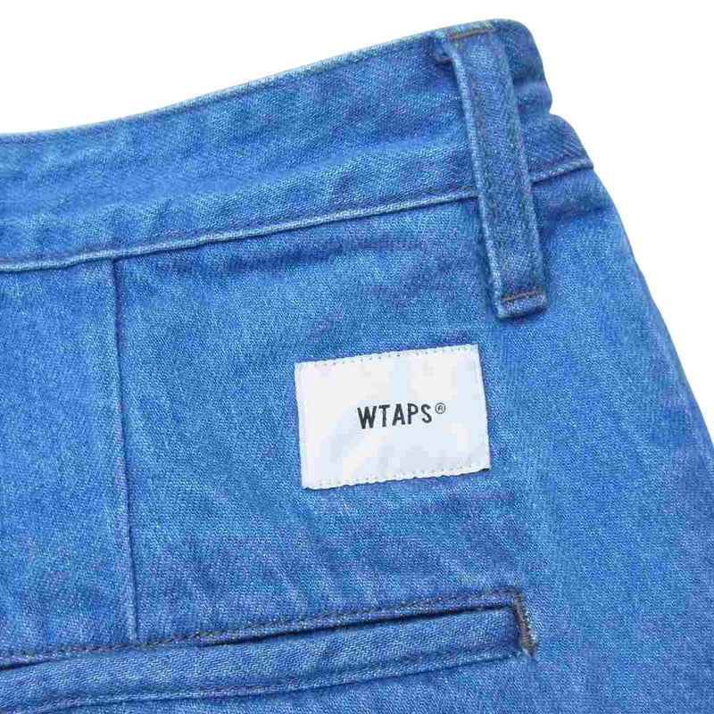 WTAPS ダブルタップス 21SS 211WVDT-PTM06 TUCK 01 SHORTS COTTON DENIM タック コットン ショーツ  デニム パンツ インディゴブルー系 2【中古】