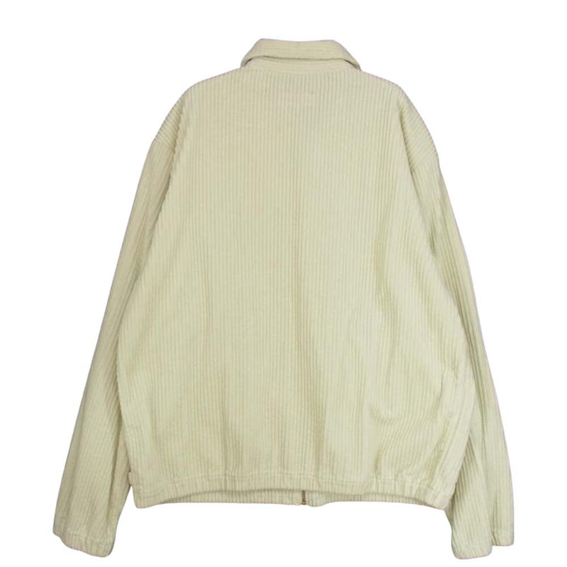 Supreme シュプリーム 20SS Wide Wale Corduroy Harrington Jacket ワイド ウェル コーデュロイ  ハリントン ジップ ジャケット ホワイト系 M【美品】【中古】