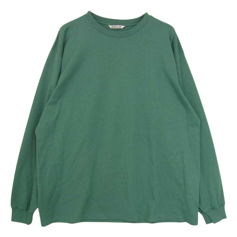 メンズ AURALEE - AURALEE ロングTシャツ 緑 グリーン オーラリー 22AW