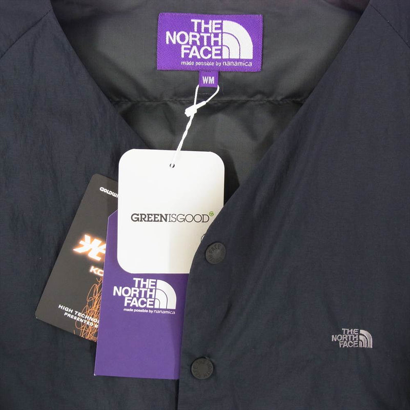 THE NORTH FACE ノースフェイス ND2059N PURPLE LABEL パープルレーベル Down Cardigan ウィメンズ  ダウン カーディガン ジャケット ダークネイビー系 WM【新古品】【未使用】【中古】