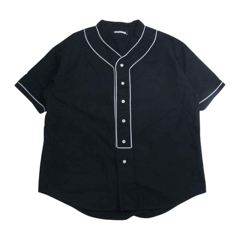 NEIGHBORHOOD ネイバーフッド 22SS 221AQNH-SHM05 B.B. C-SHIRT SS コットン フランネル ベースボール  シャツ ブラック系 M【中古】