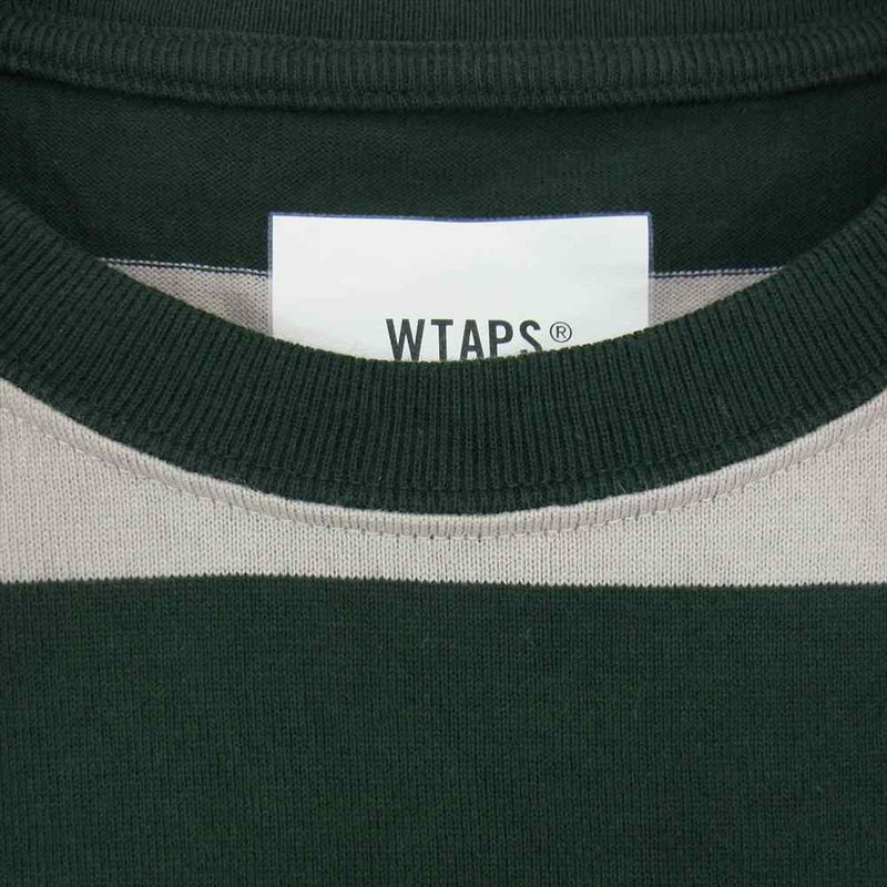 激安通販の Wtaps LANE SS COTTON Green ディセンダント ボーダー