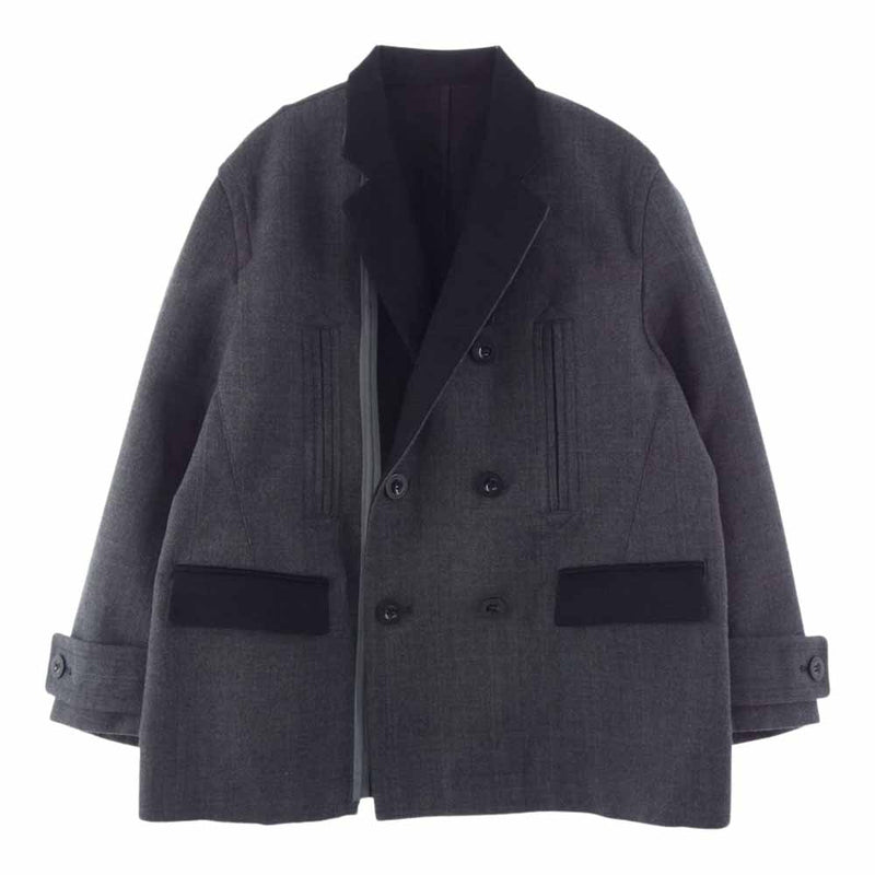 贈り物 SACAI サカイ チェック ウール 2B テーラード ジャケット 美品