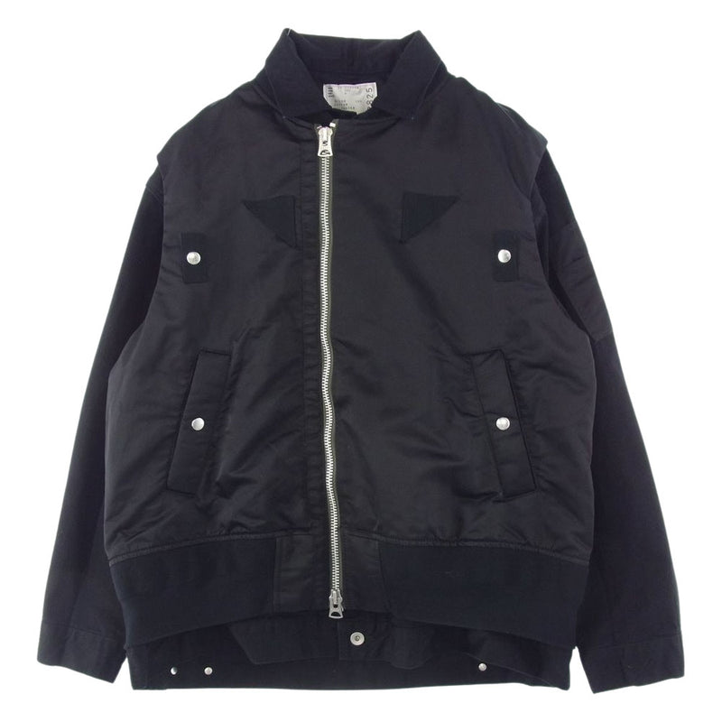 sacai 22AW Nylon Twill Mix Knit Blouson+rallysantafesinooficial.com