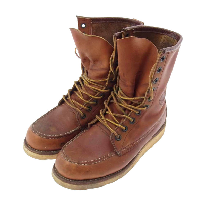 RED WING レッドウィング 877 90S 10HOLE Irish Setter 10ホール アイリッシュ セッター 犬刻印 モックトゥ  ブーツ ブラウン系【中古】