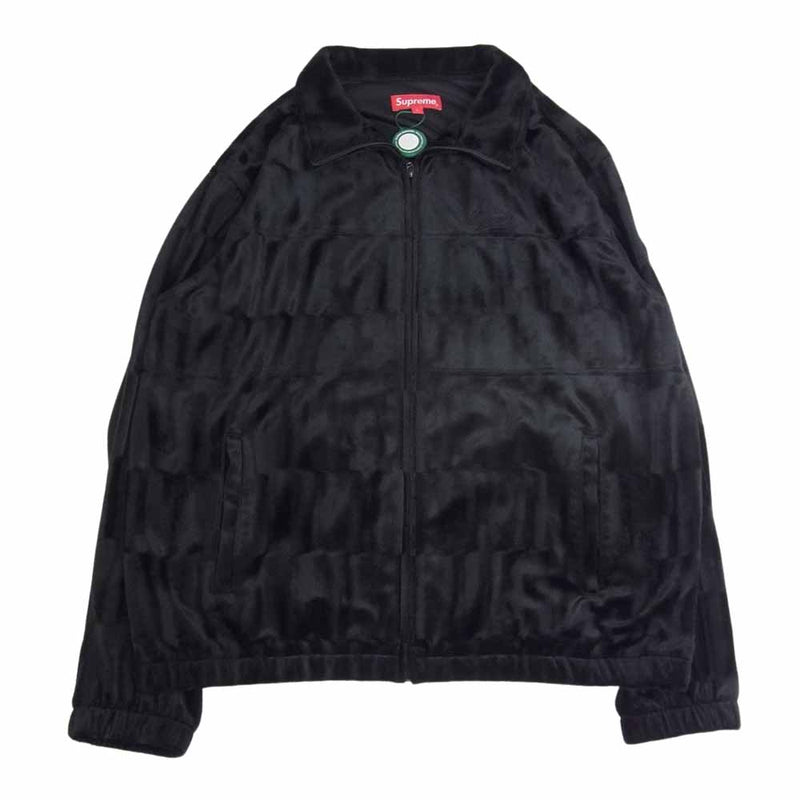 新しく着き supreme シュプリーム ベロアトラックジャケット ブラック