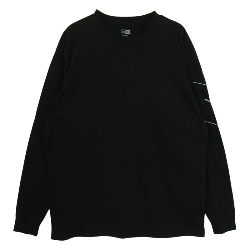 Yohji Yamamoto POUR HOMME ヨウジヤマモトプールオム HN-T99-083 New Era YY Signature LOGO  Long sleeve T-shirt ニューエラ シグネチャー 袖ロゴ 長袖 Tシャツ カットソー ブラック系 6【中古】