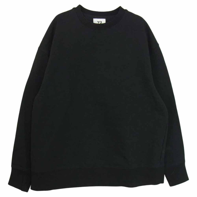 Yohji Yamamoto ヨウジヤマモト Y-3 ワイスリー H16333 M 3 STP TERRY CREW SWEATSHIRT ストライプ  テリー クルーネック スウェット トレーナー ブラック系 M【中古】