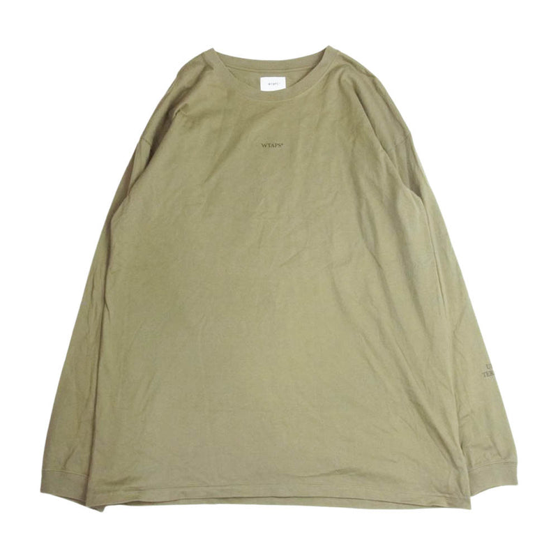 WTAPS ダブルタップス 21SS URBAN TERRITORY LS TEE ロゴ 長袖 Tシャツ カーキ系 4【中古】