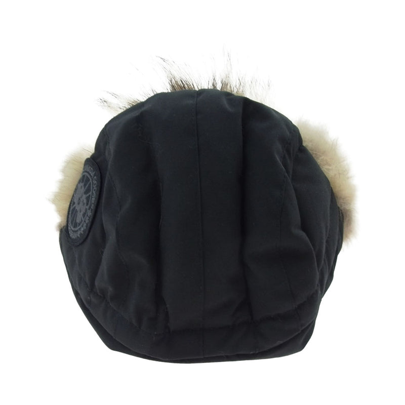 CANADA GOOSE カナダグース 5177M AVIATOR HAT BLACK アビエーター フライトキャップ コヨーテファー ハット  ブラック系【新古品】【未使用】【中古】