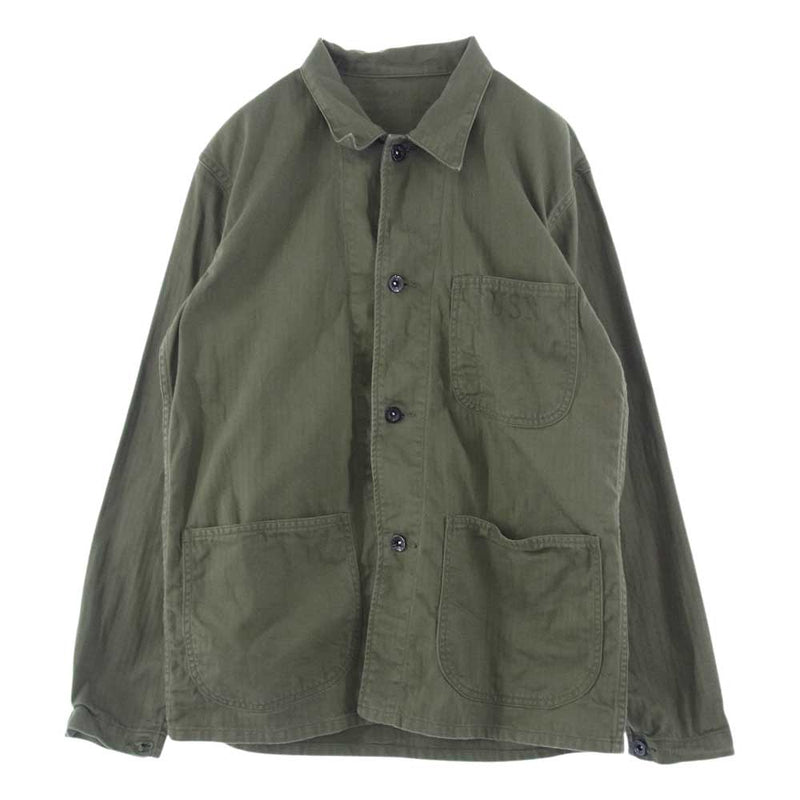 The REAL McCOY'S ザリアルマッコイズ N-3 UTILITY JACKET USN ヘリンボーン ミリタリー ジャケット カーキ系  40【中古】