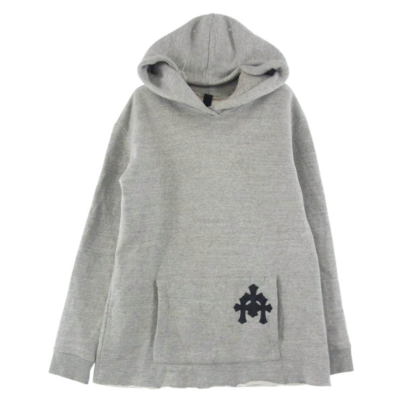 CHROME HEARTS クロムハーツ（原本無） Y NOT Hoodie ワイノットフーディ クロスパッチ プルオーバー パーカー グレー系  M【中古】