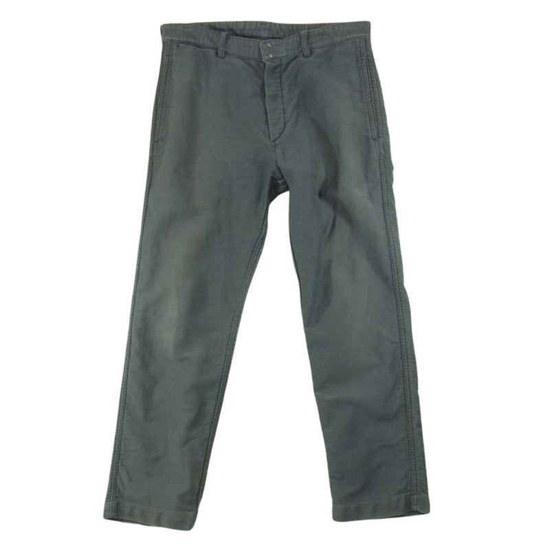 VISVIM ビズビム 14SS 0114105008013 pastoral pants HW damaged moleskin テーパードパンツ  ボタンフライ コットン グレー系 2【中古】