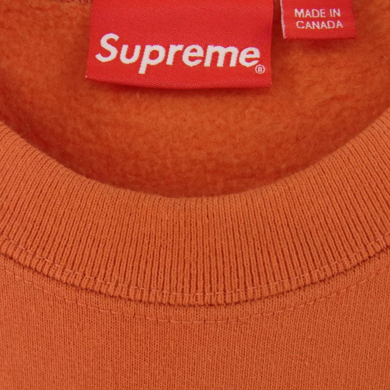 Supreme シュプリーム 21SS Small Box Crewneck スモールボックスロゴ クルーネック スウェット トレーナー オレンジ系  M【美品】【中古】