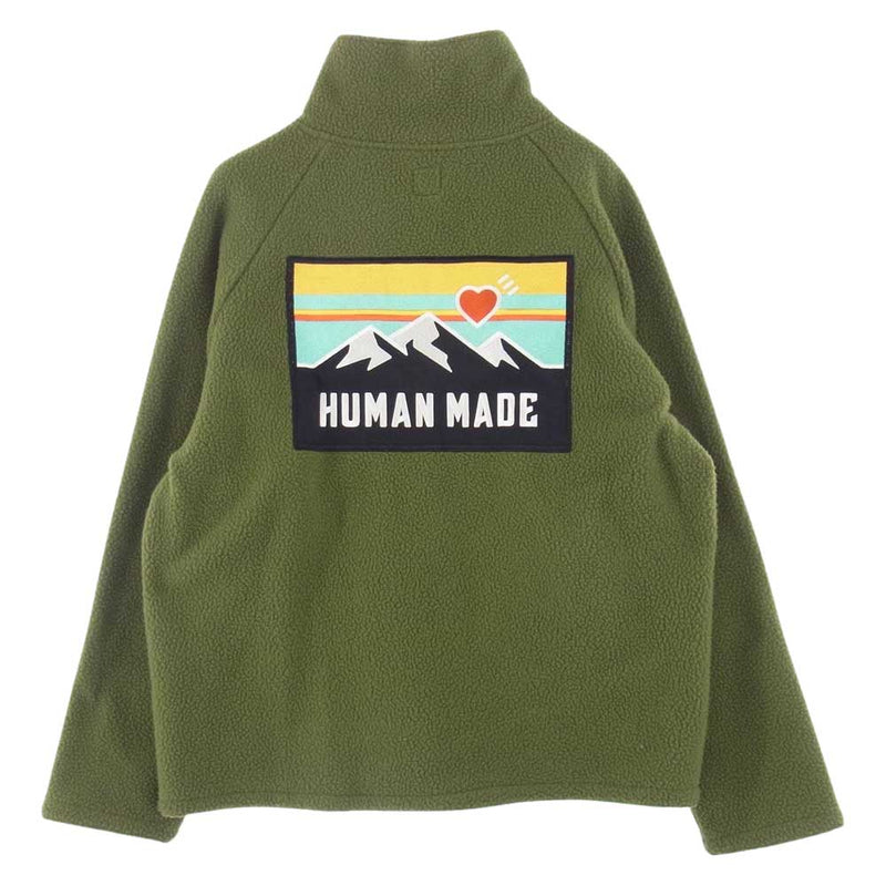 HUMAN MADE ヒューマンメイド HM22JK016 fleece jacket フリース ジャケット グリーン系 S【中古】