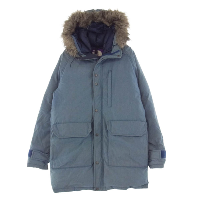 THE NORTH FACE ノースフェイス ND2470N RHC ロンハーマン 別注 PURPLE LABEL パープル レーベル フーディ  ダウン コート ライトブルー系 L【中古】