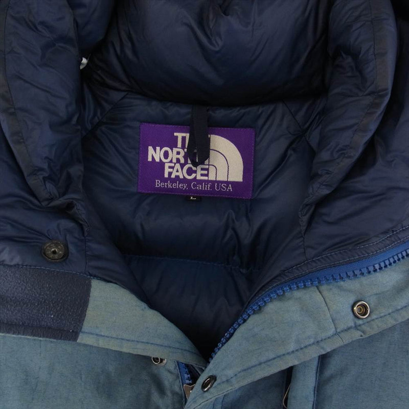 THE NORTH FACE ノースフェイス ND2470N RHC ロンハーマン 別注 PURPLE LABEL パープル レーベル フーディ  ダウン コート ライトブルー系 L【中古】