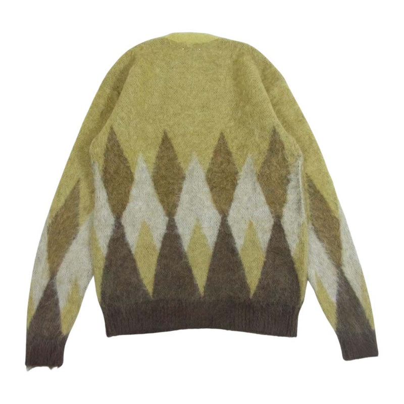 MINEDENIM マインデニム 2210-6002 Kid Mohair Argyle Knit Long