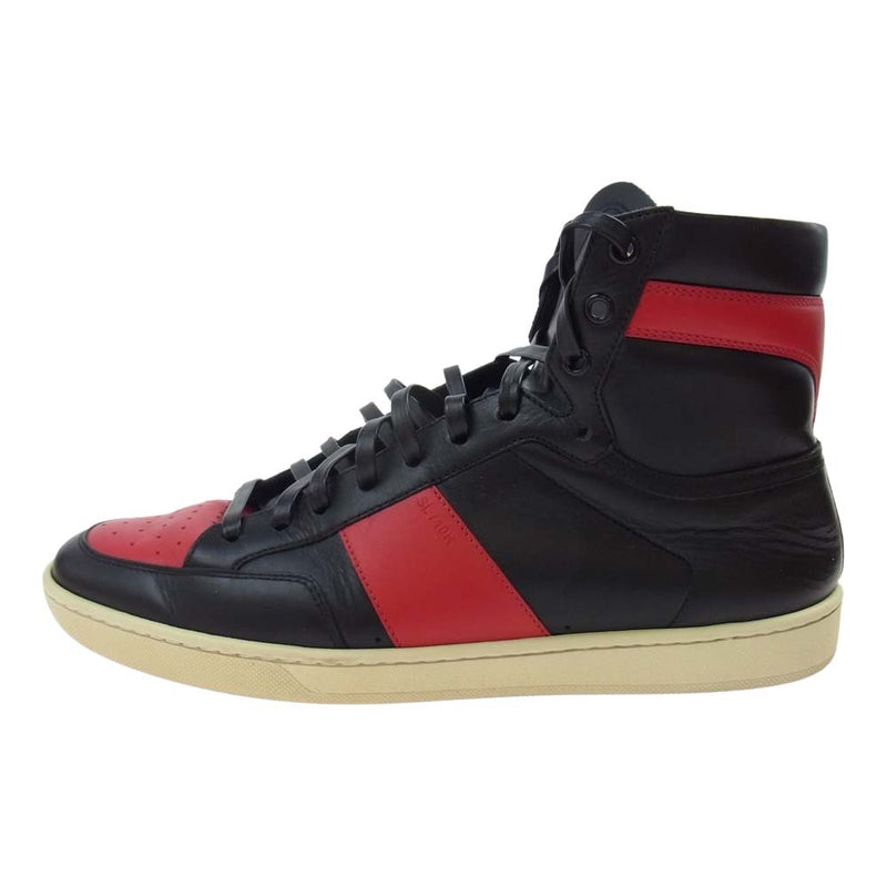 SAINT LAURENT サンローラン SL/10H COURT ハイトップ スニーカー ブラック系 42【中古】