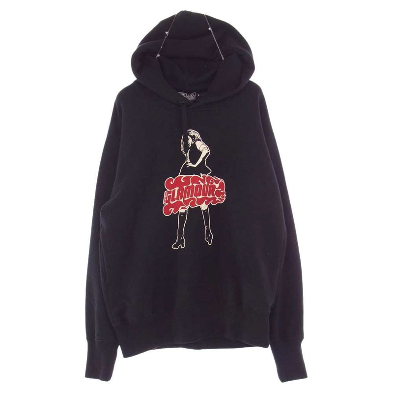 HYSTERIC GLAMOUR ヒステリックグラマー 21AW 02213CF10 VIXEN GIRL ヴィクセンガール オーバーサイズ  スウェット パーカー フーディ ブラック系 M【中古】