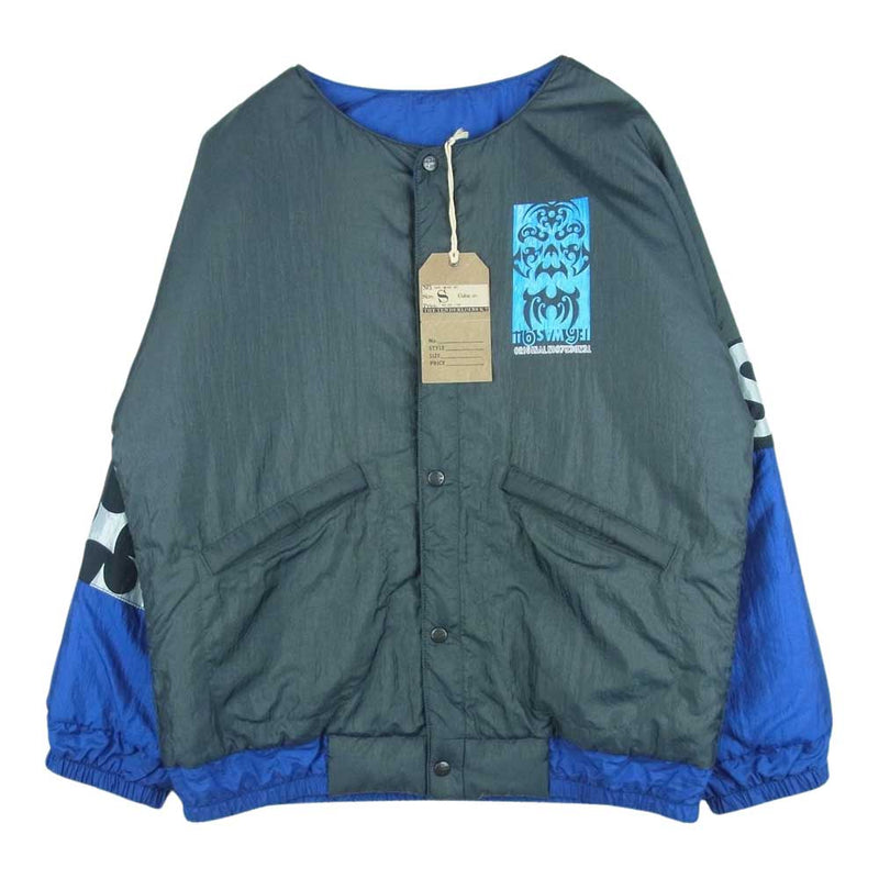 TENDERLOIN テンダーロイン 20AW DABO IMAGE JKT ノーカラー ナイロン ジャケット 日本製 グレー系 ブルー系  S【美品】【中古】