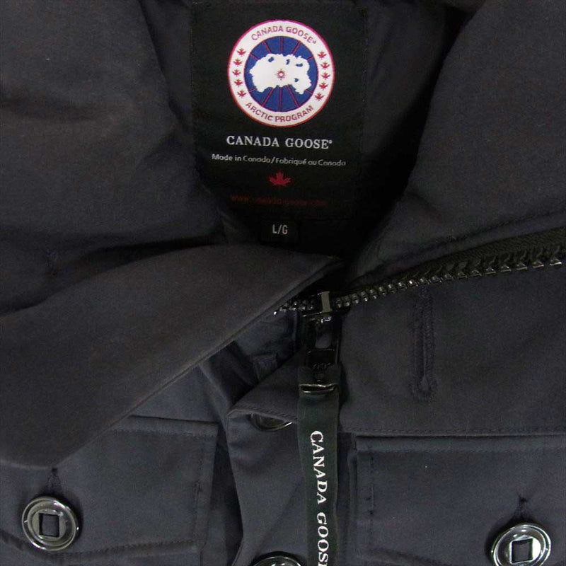 CANADA GOOSE カナダグース 3434JML R 国内正規品 グリフィンタグ BEAUTY&YOUTH 別注 MONTREAL VEST  レザー切替 モントリオール ダウンベスト ネイビー系 L/G【中古】