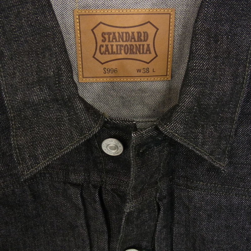 STANDARD CALIFORNIA スタンダードカリフォルニア SD Denim Jacket S996 1stタイプ デニム ジャケット  ブラック ブラック系 38【美品】【中古】