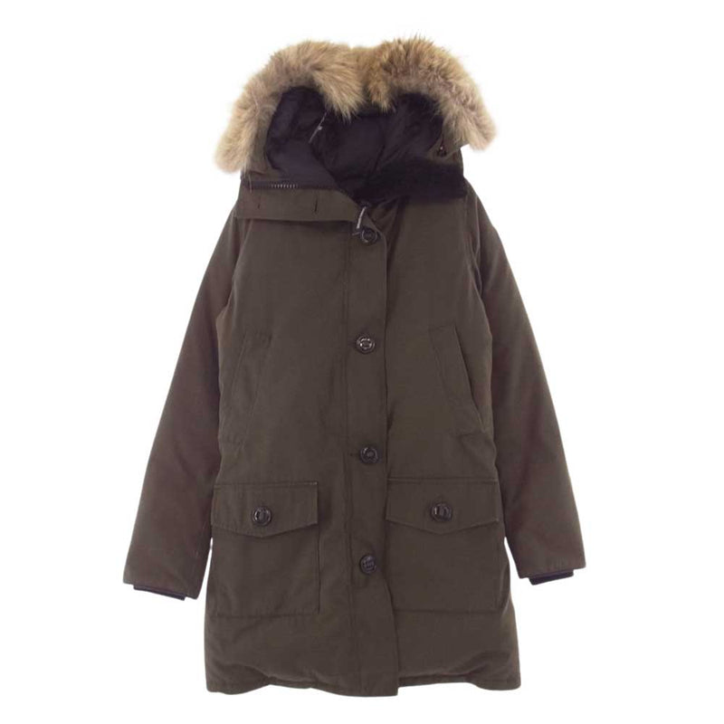 CANADA GOOSE カナダグース 2600JL R 国内正規品 グリフィンタグ BRONTE PARKA ブロンテ パーカ ファーフード付き  ダウンジャケット カーキ系 M【中古】