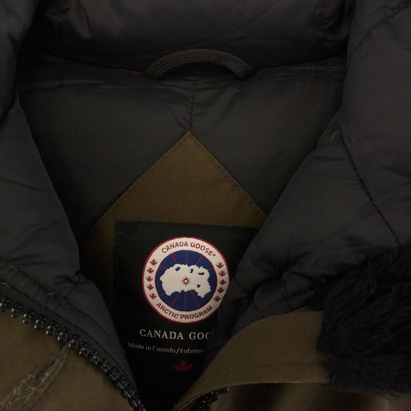 CANADA GOOSE カナダグース 2600JL R 国内正規品 グリフィンタグ BRONTE PARKA ブロンテ パーカ ファーフード付き  ダウンジャケット カーキ系 M【中古】