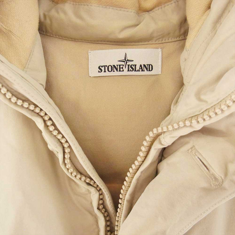 STONE ISLAND ストーンアイランド 611540926-A MICROREPS DOWN ミクロレプス ファー ダウン ジャケット  オフホワイト系 XXXL【中古】