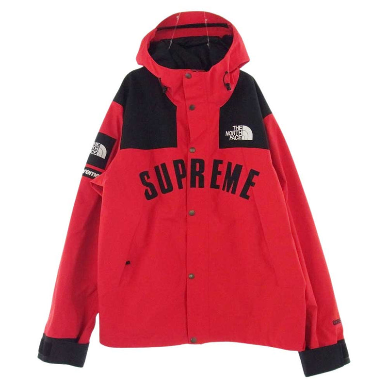 Supreme シュプリーム 19SS The North Face Arc Logo Mountain Parka ノースフェイス アーチロゴ  マウンテンパーカー ジャケット レッド系 ブラック系 L【中古】