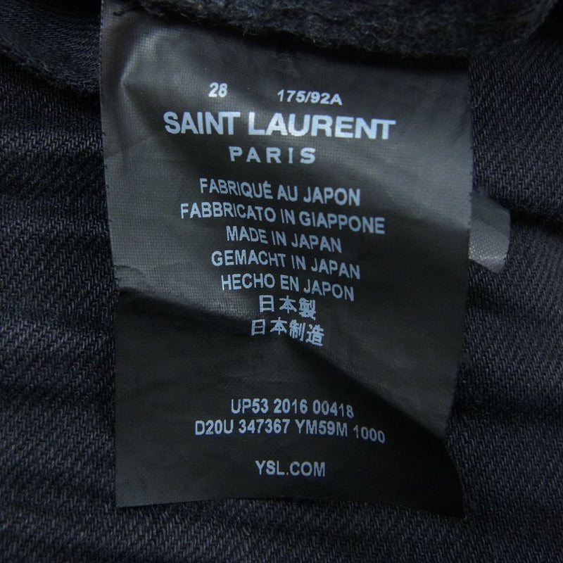 SAINT LAURENT サンローラン 347367 YM59M D01 M/SL-LW ブラックデニム