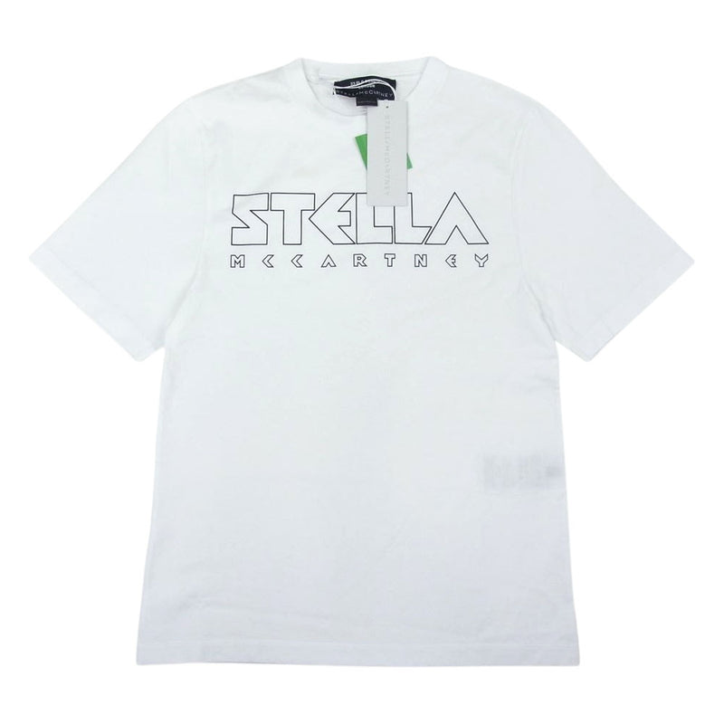 Stella McCartney ステラマッカートニー デジタル 記号 ロゴ プリント 半袖 Tシャツ ホワイト ホワイト系 S【美品】【中古】